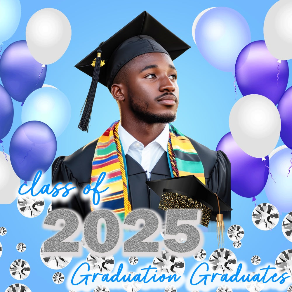 Customized Graduation Backdrop Diamant funkelnde Party Graduation Backdrop TWW5-30