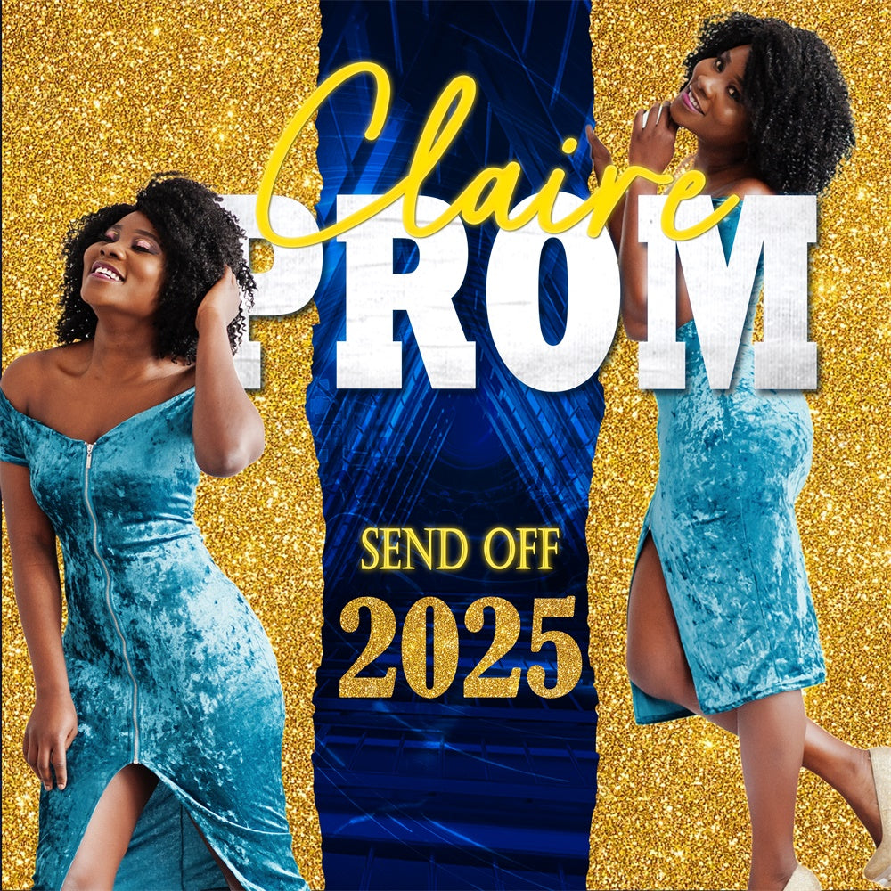 Custom Graduation Backdrop Glänzend Gold Pailletten Party Graduation Backdrop TWW5-32