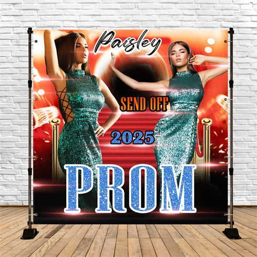 2025 Graduation Backdrop Roter Teppich Personalisierte Party Graduation Backdrop TWW5-34