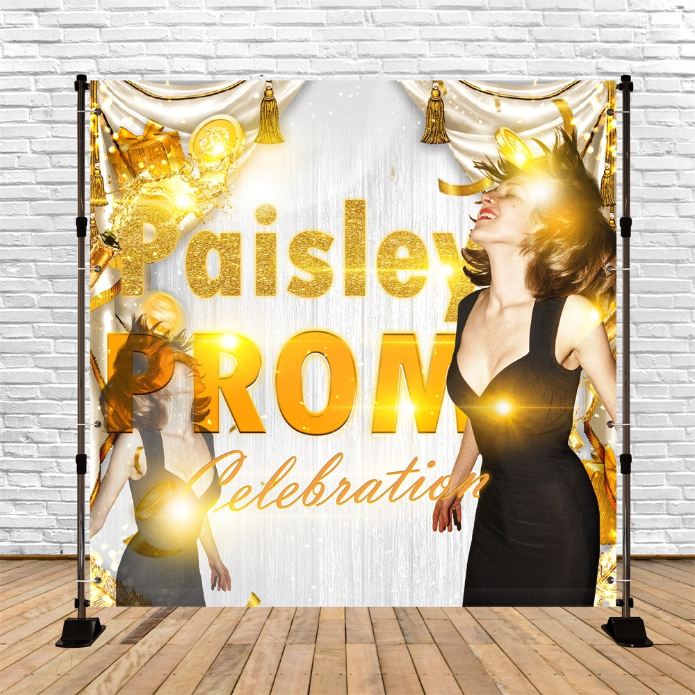 Abschlussball Backdrop Ideen Golden Flash Luxus Custom Party Graduation Backdrop TWW5-39