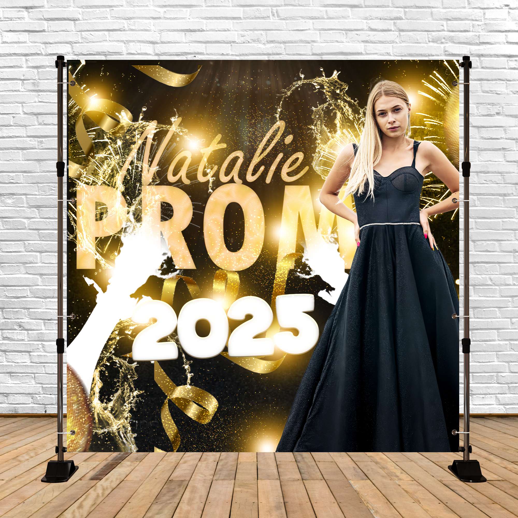 Prom Backdrop Champagner Sparkle Splash Personalisierte Party Graduation Backdrop TWW5-42