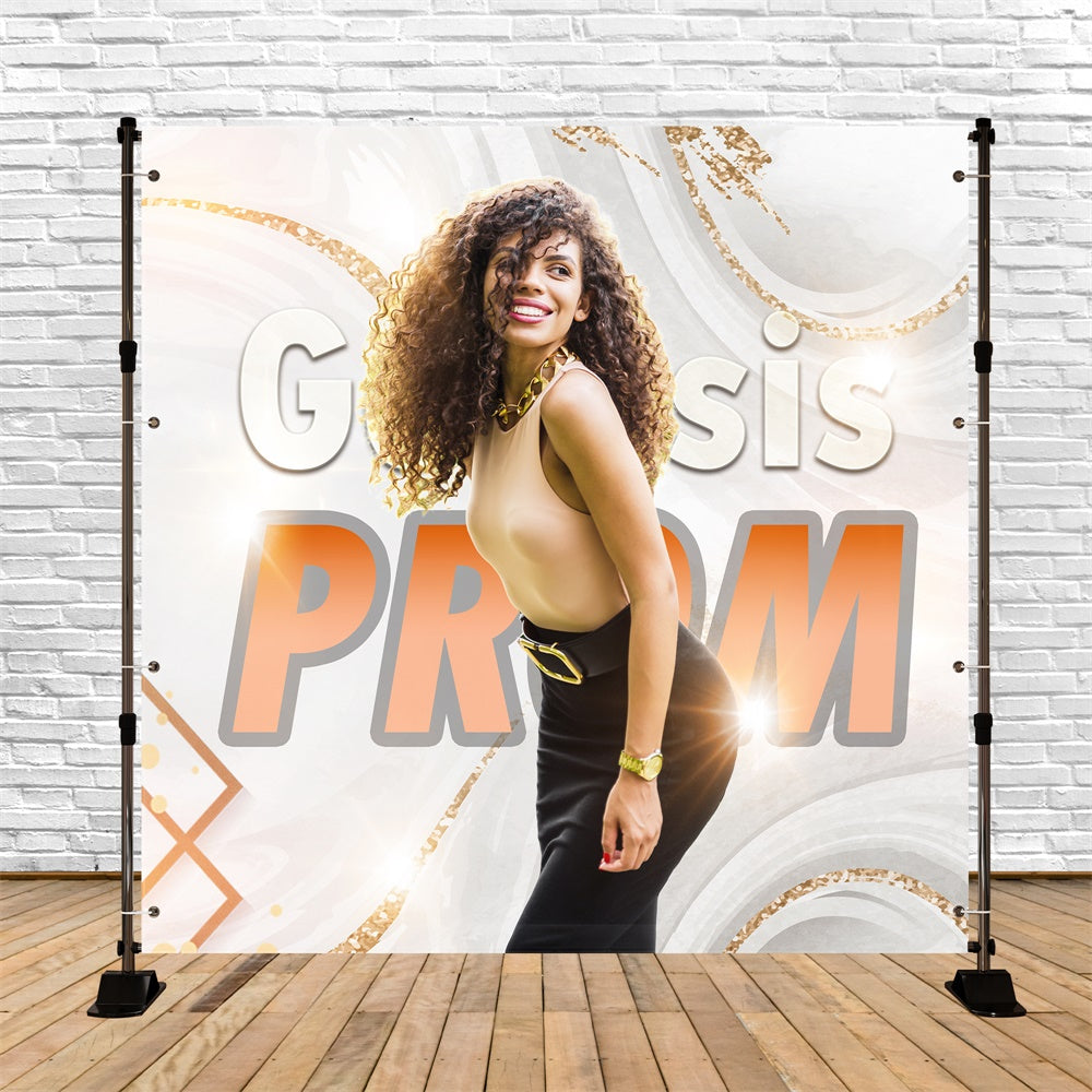 Abschlussball-Fotohintergrund Chic Glow Modern Custom Party Graduation Backdrop TWW5-45