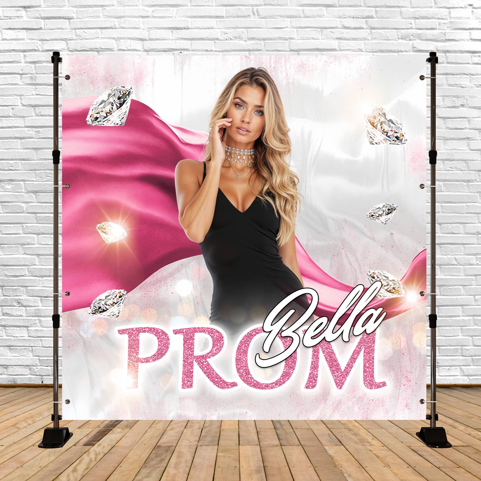 Prom Backdrop Ideen Seide Diamant Custom Party Graduation Backdrop TWW5-48