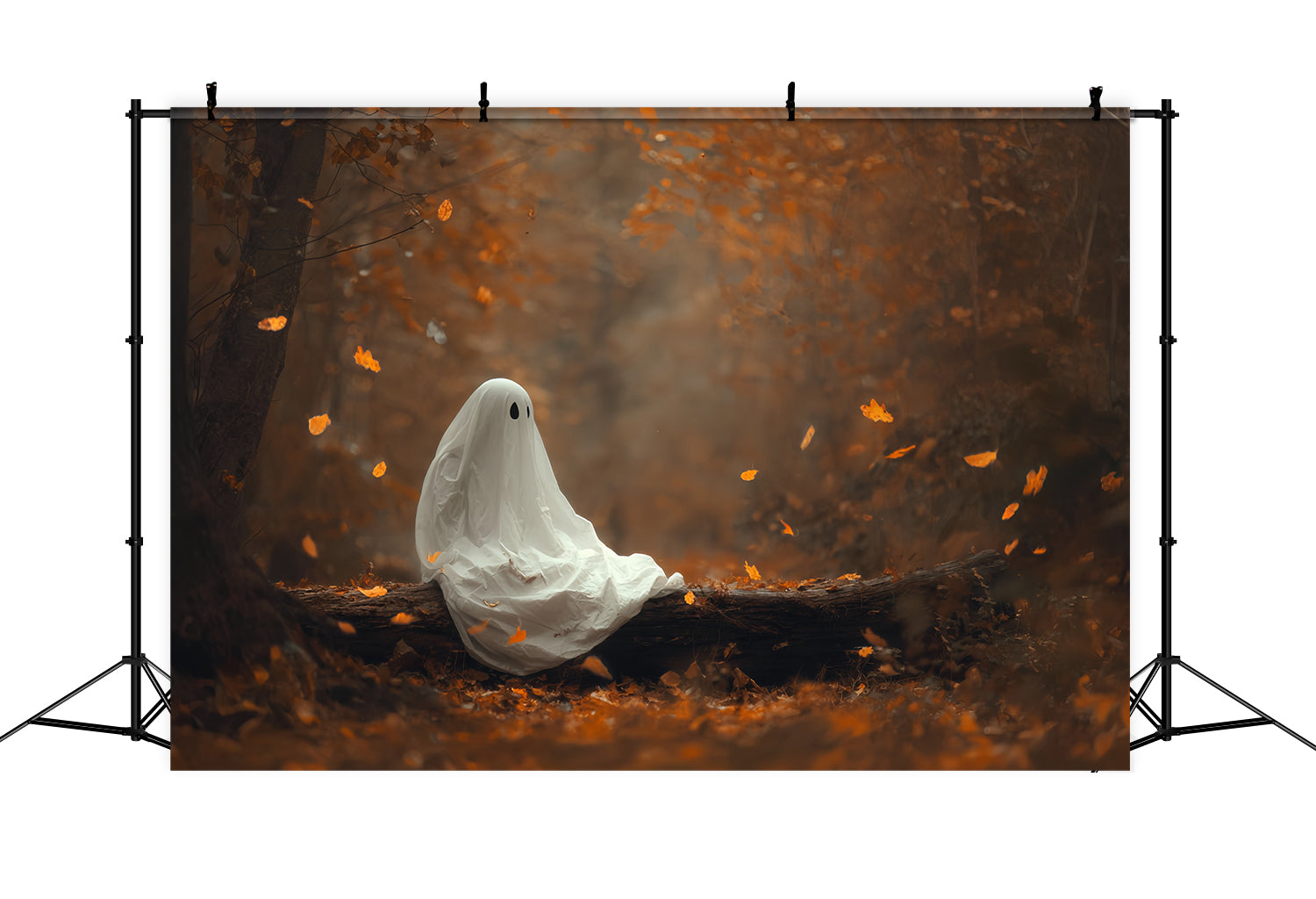 Halloween-Geister-Hintergrund Herbstwald Einsamer Geist Gruseliger Halloween-Hintergrund TWW510-48