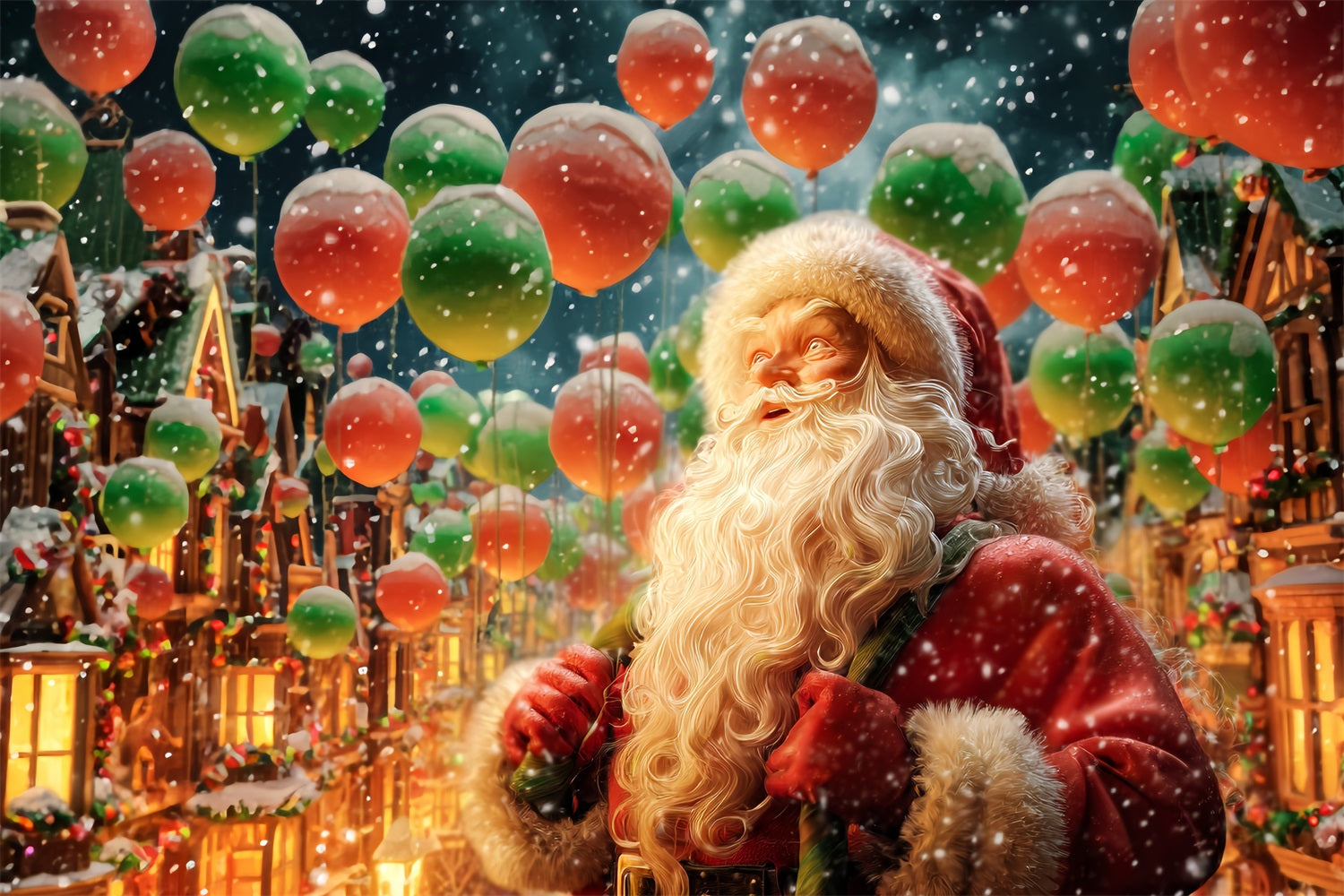 Weihnachtsmann-Hintergrund Weihnachtsmann-Ballons Winterparade Weihnachts-Hintergr¨¹nde Verkauf TWW510-92