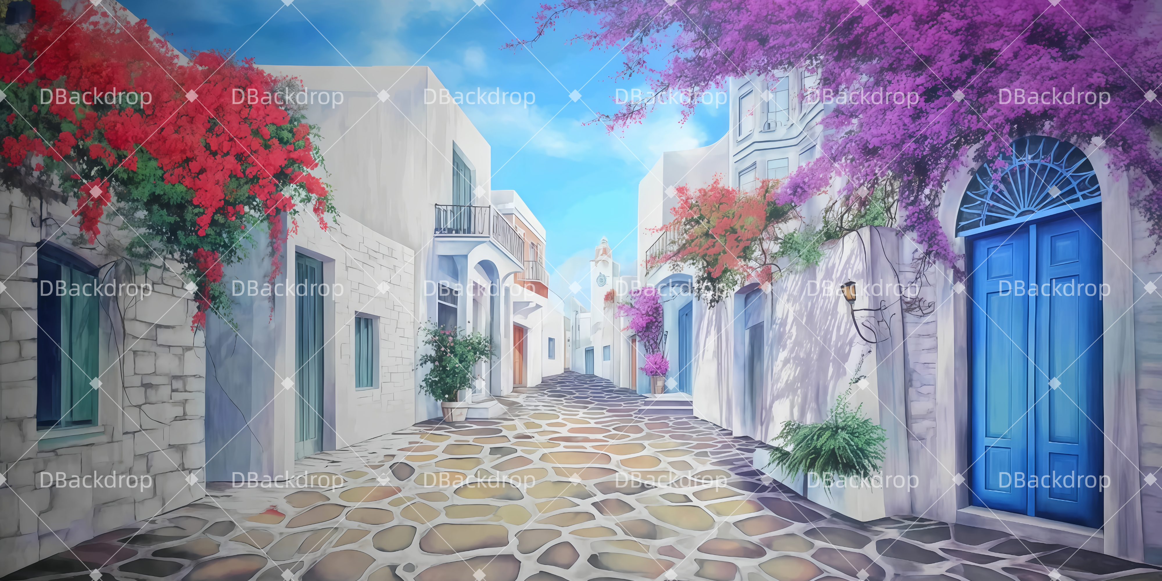 Theatervorhang Der Innenhof von Donnas Taverne Backdrop Theater TWW510-T24