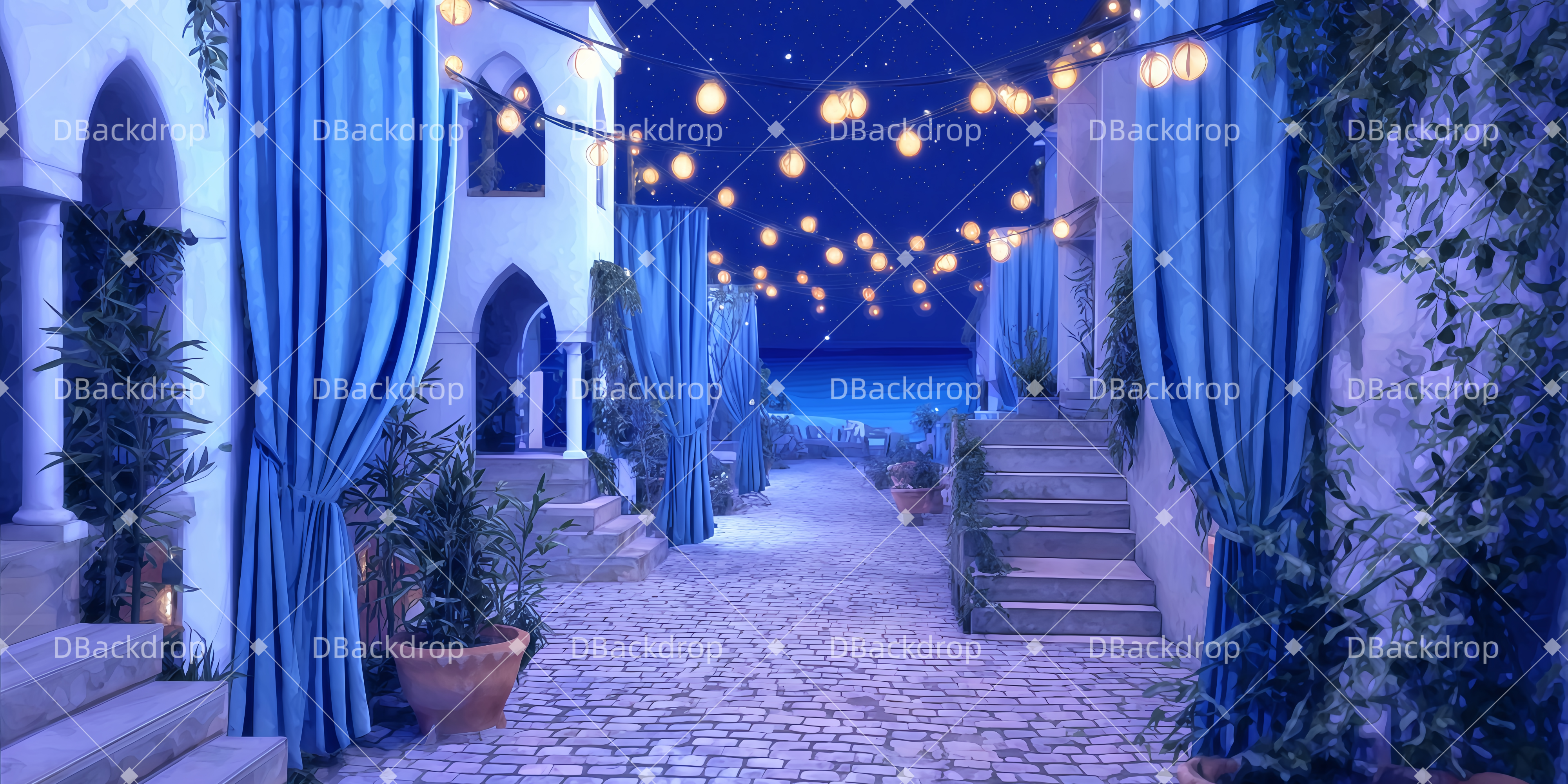 Theater Vorhang Die Strandbar Theatervorhang Kaufen TWW510-T25