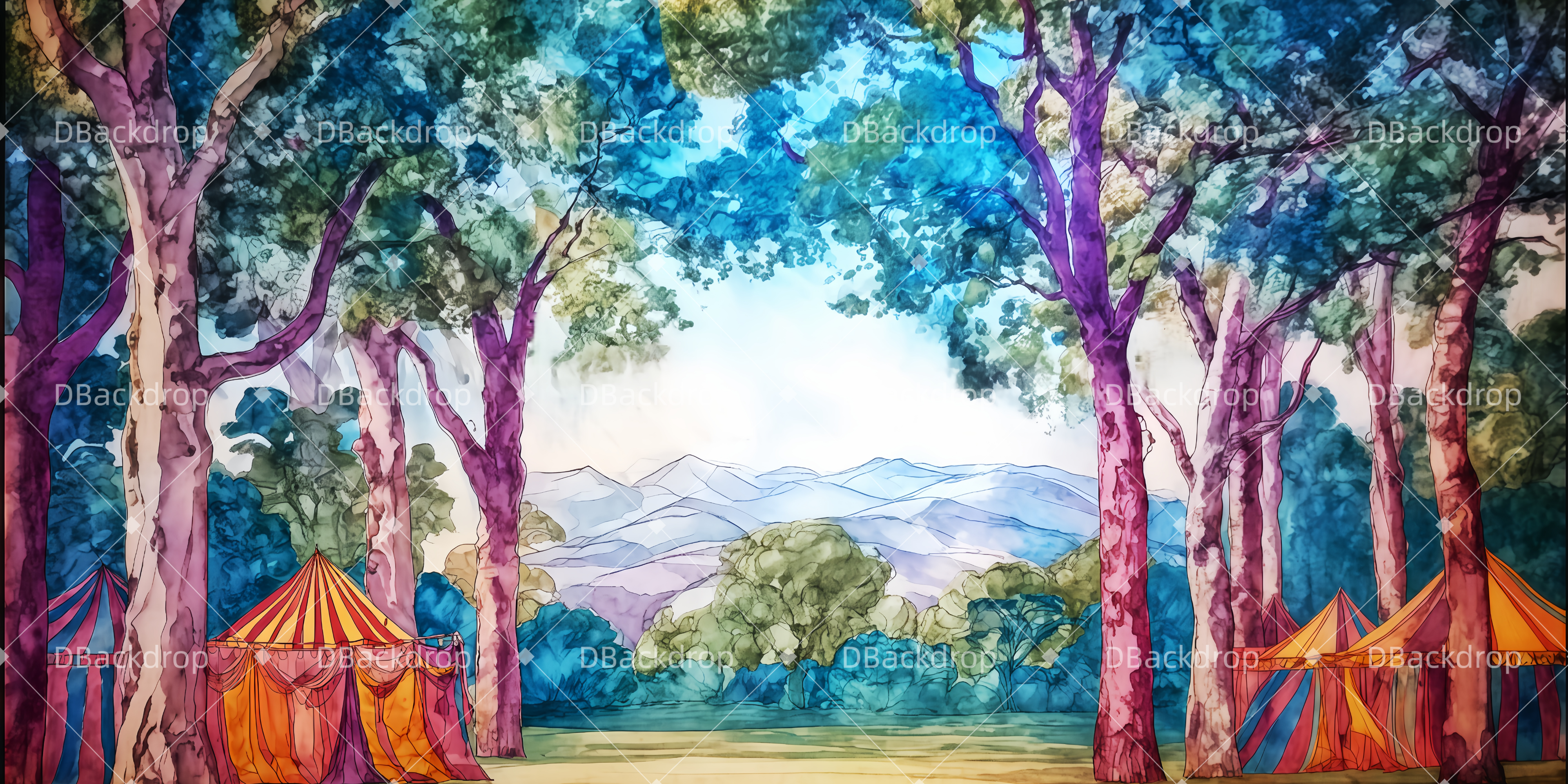 Theater Backdrops Der Wald Theater gardinen TWW510-T47