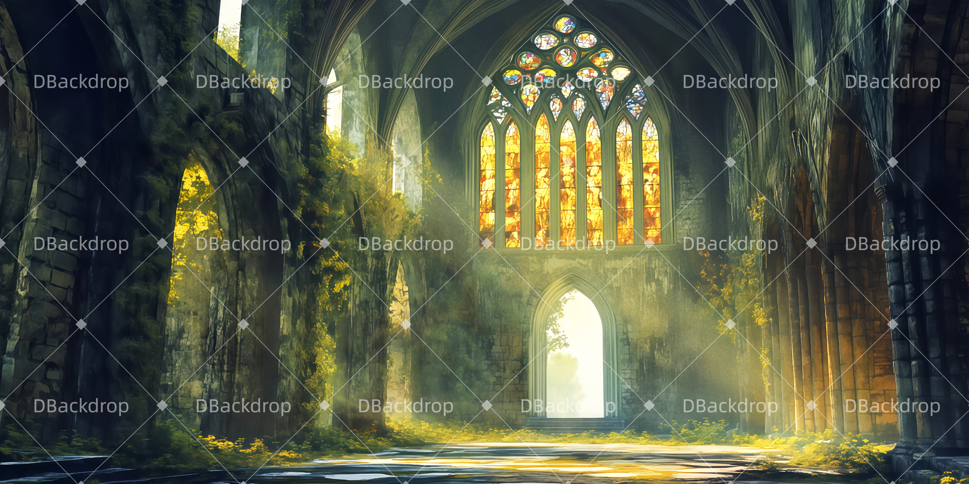 Bühne Theatervorhang Das Kloster Nonnberg Theaterbühnenbau TWW511-T122