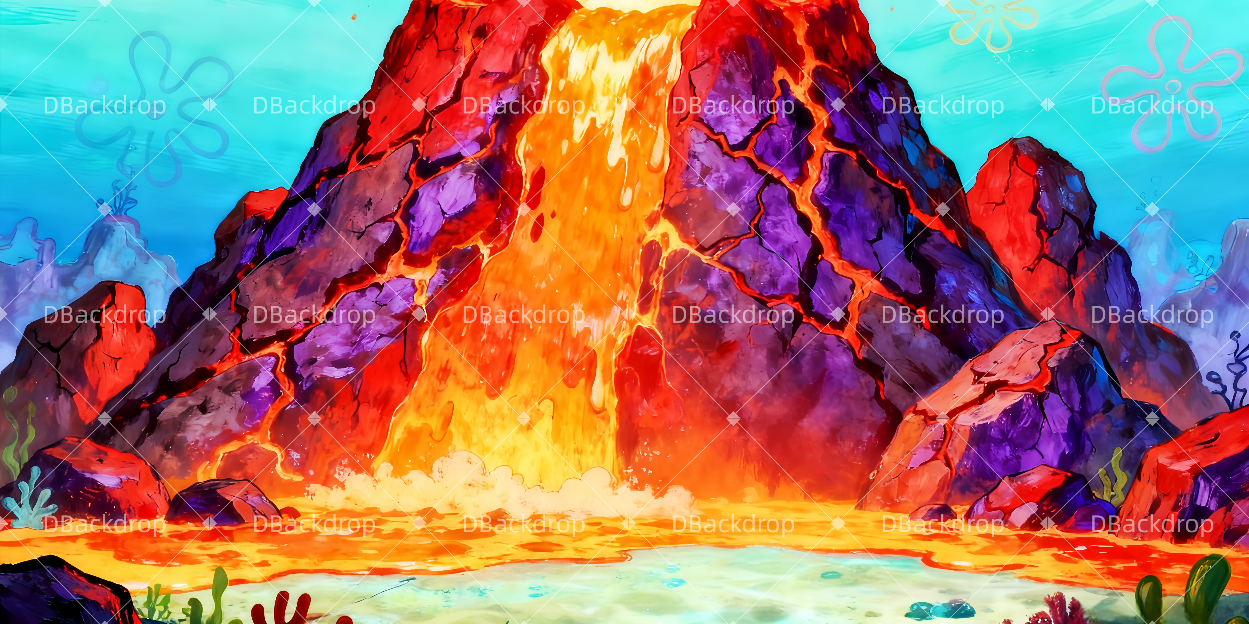 Vorhänge Theater Mount Humongous Backdrops Theater TWW511-T126