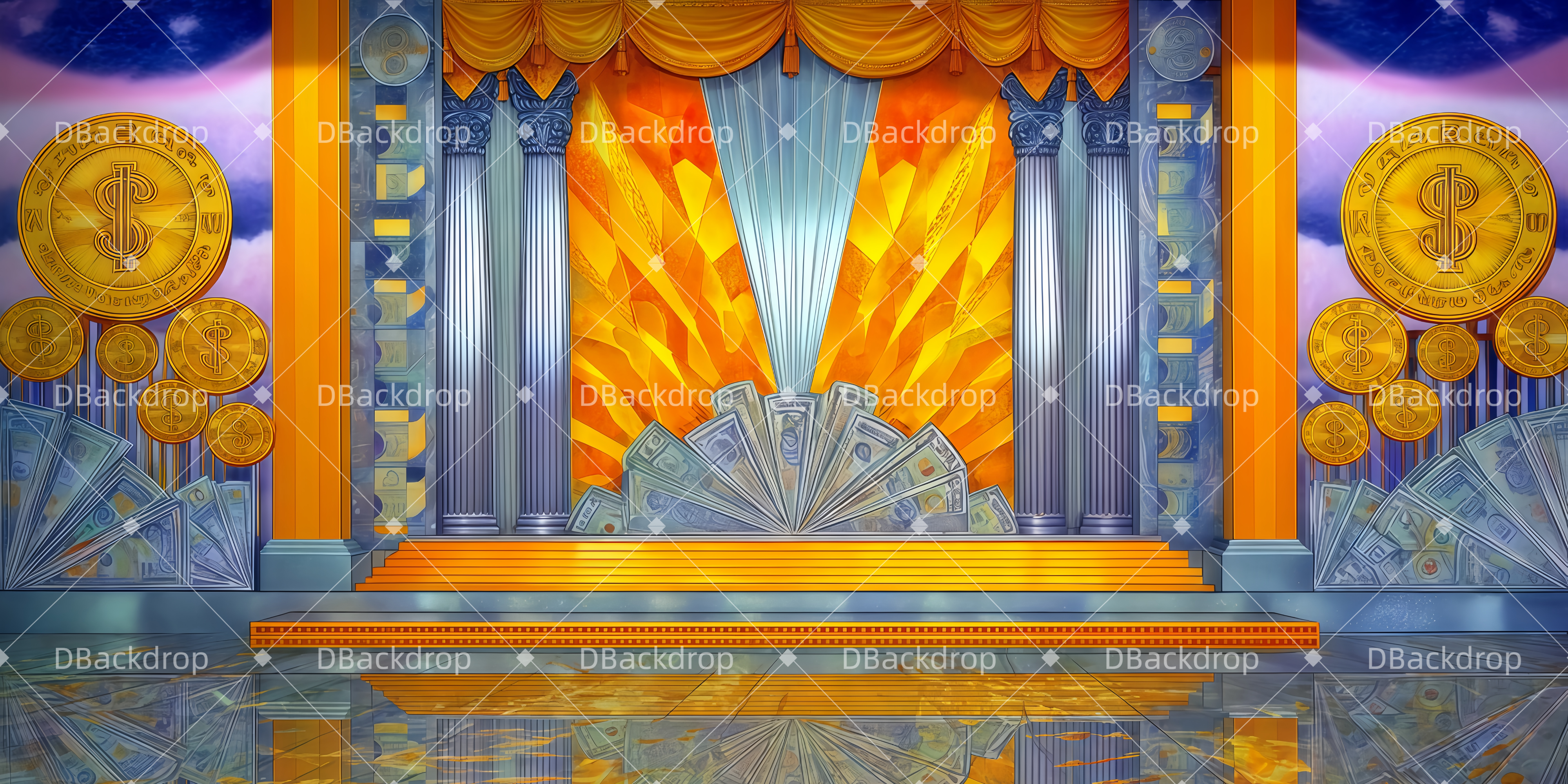 Theater Backdrops We’re In The Money Backdrops Theater TWW511-T6