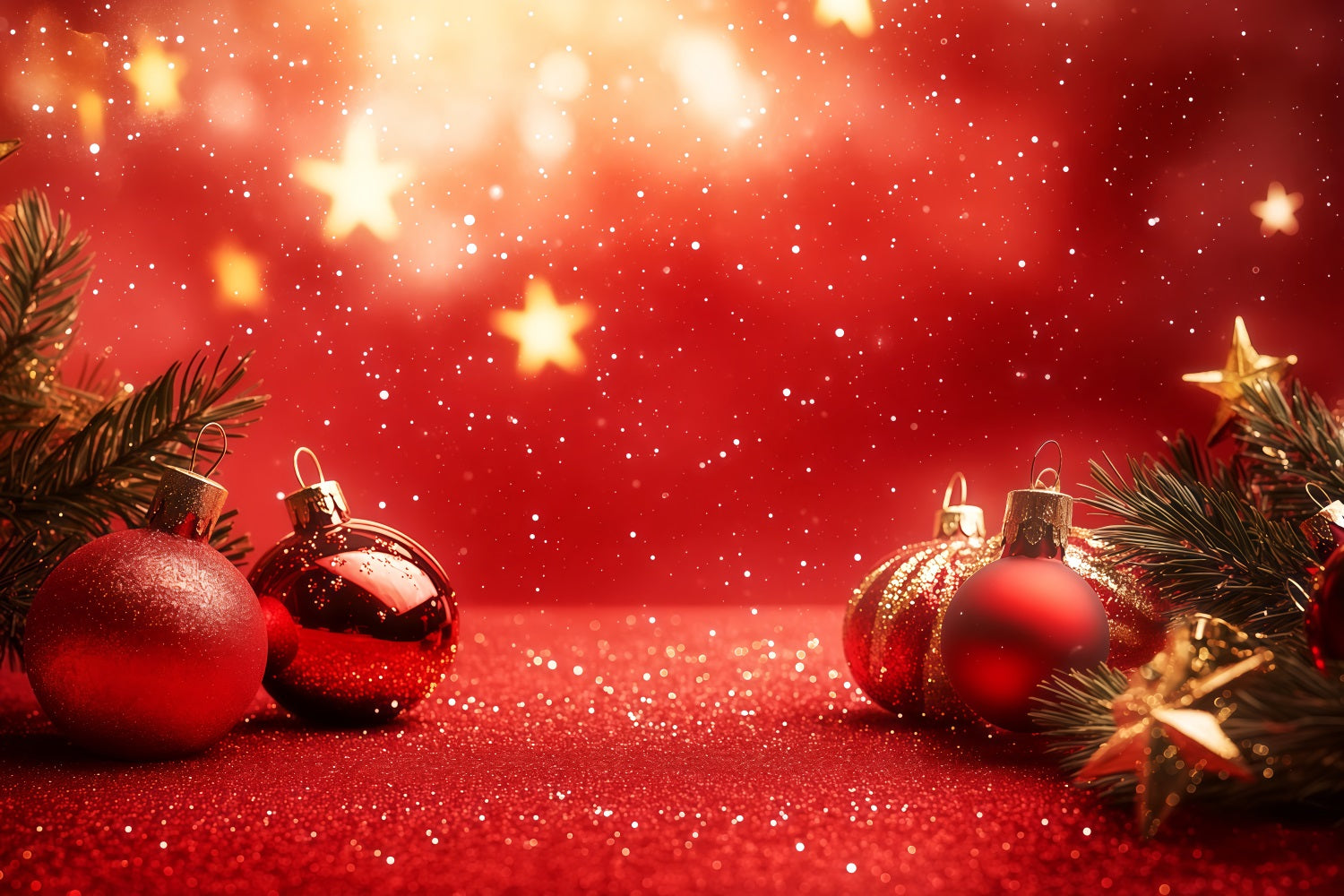 Neujahrs-Hintergründe Strahlende rote Ornamente Frohes Neues Jahr 2026 Hintergrund TWW512-17