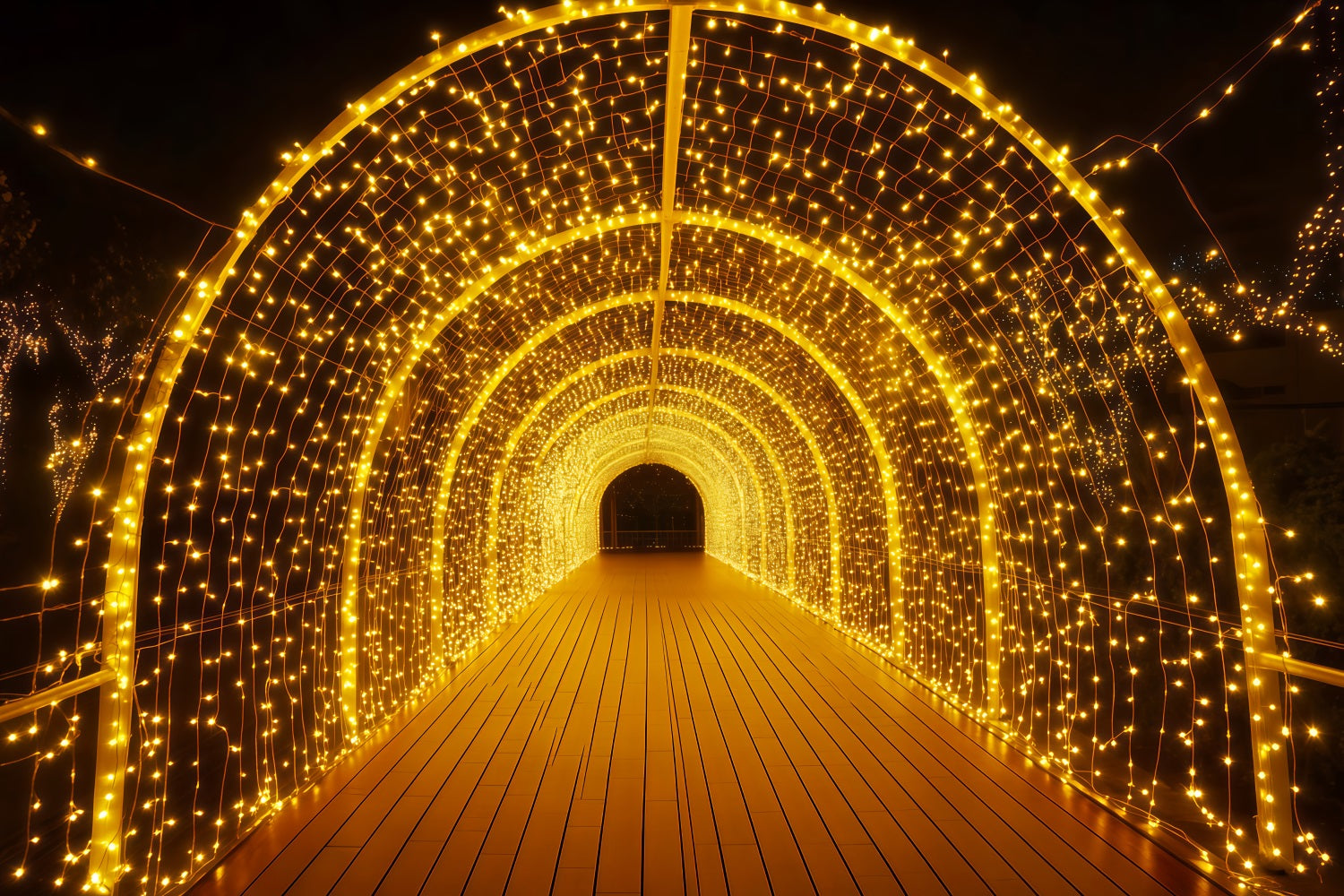 Neujahrs-Hintergrund Bokeh Lichttunnel Funkeln Goldglitzer-Hintergrund TWW512-30