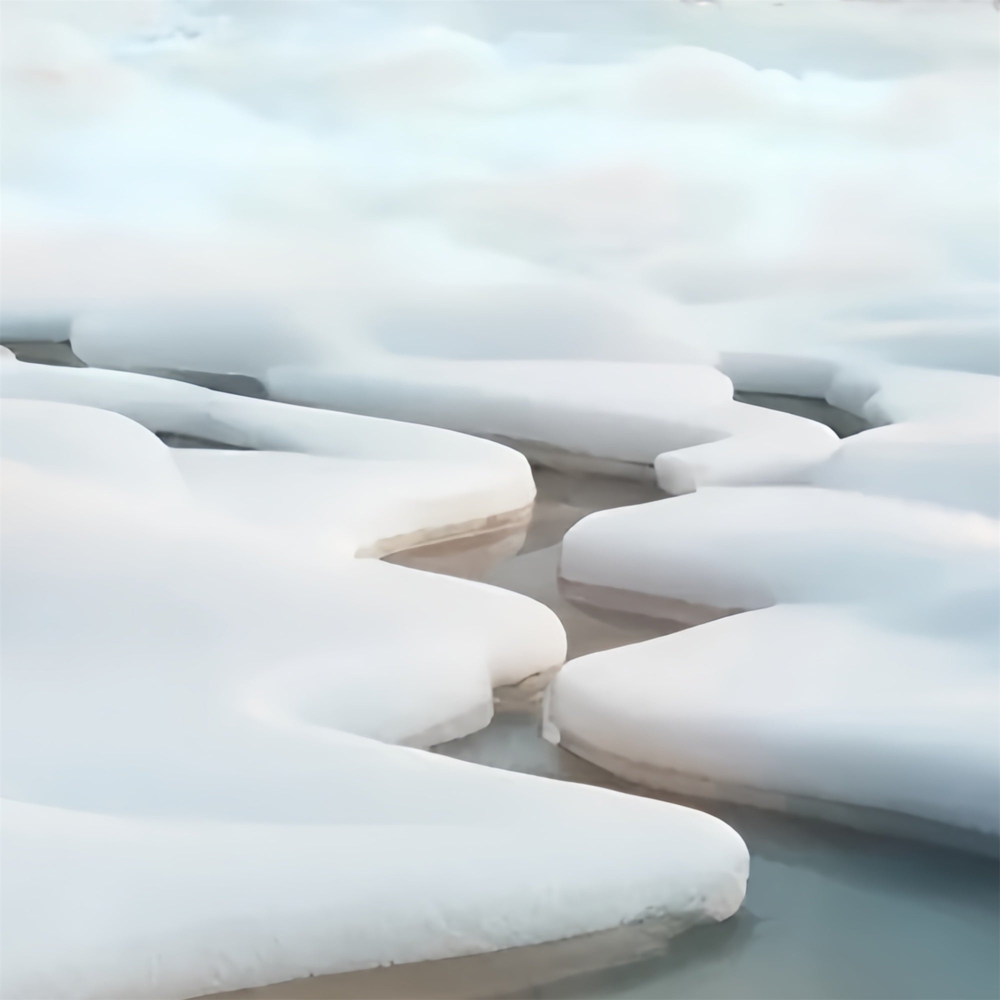 Schnee Boden Backdrop Gefrorenes Flusseis Boden Backdrop TWW57-38