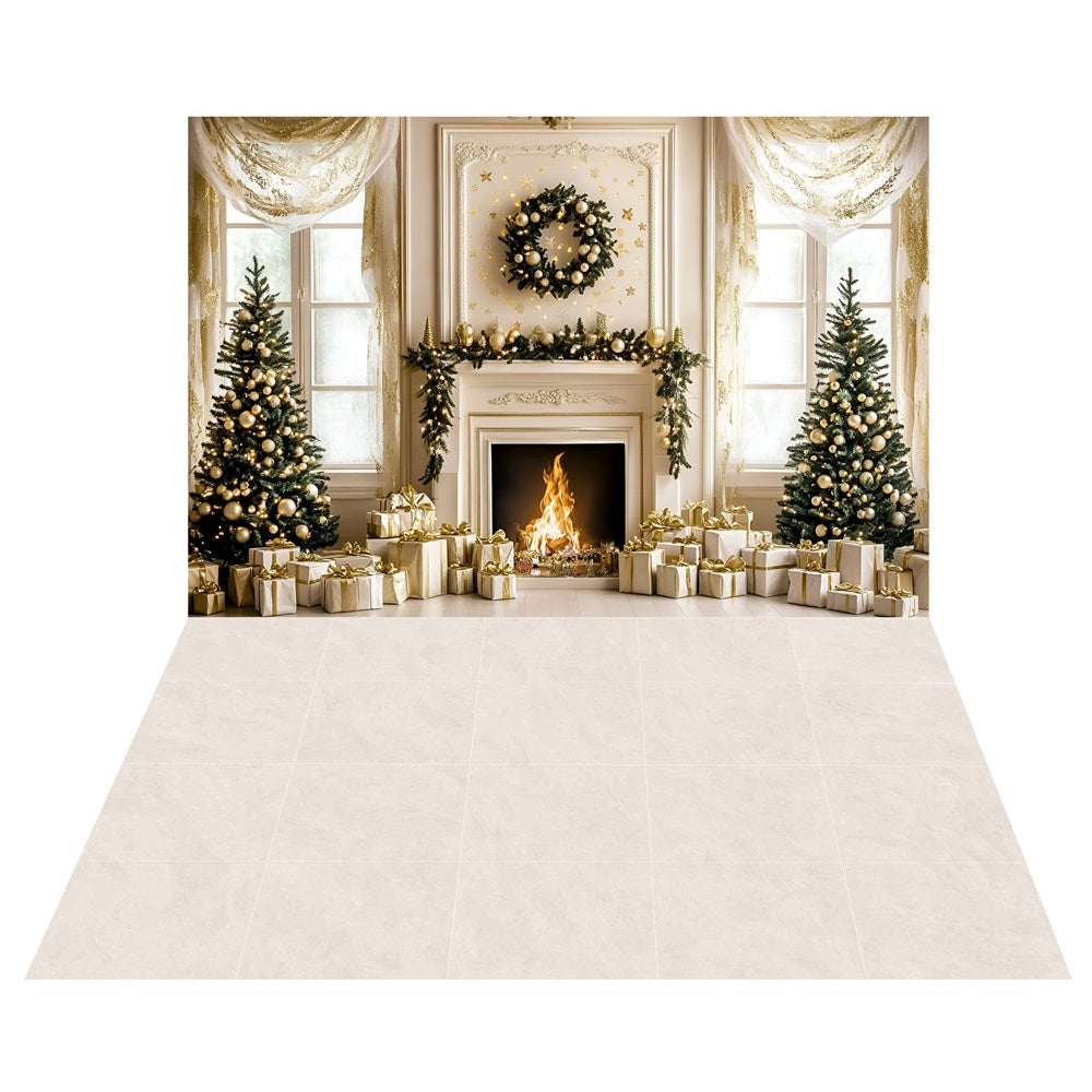 Luxus-Geschenk-Herd-Hintergrund+Creme-Marmor-Boden-Hintergrund TWW57-53