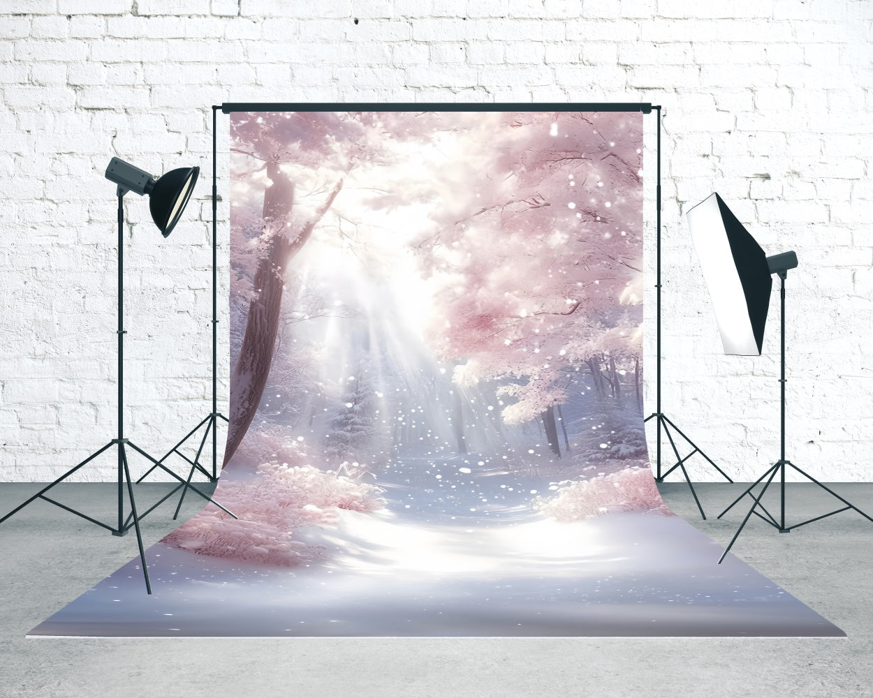 Winter Waldkulisse Blush Snow Traumpfad Sweep Backdrop TWW57-97
