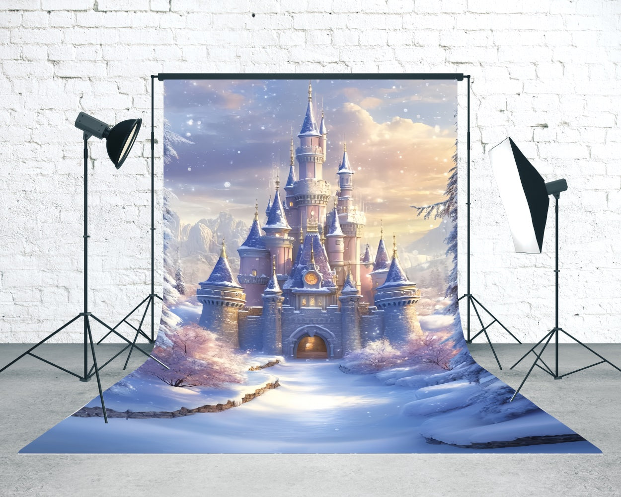 Winter Fotokulisse Königlich Winter Schloss Sweep Backdrop TWW57-98