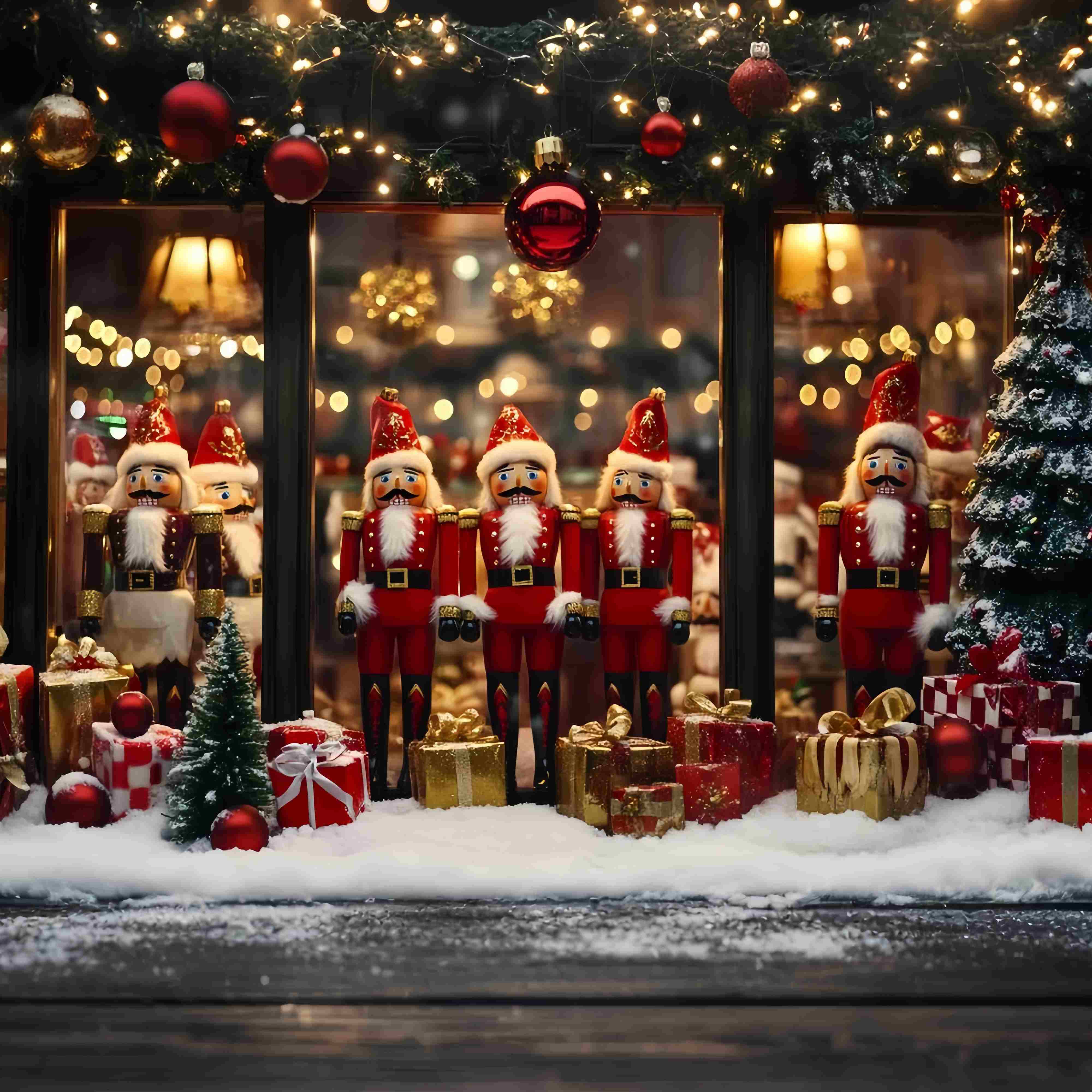 Nussknacker Backdrop Nussknacker Soldaten Festliche Dekoration Weihnachten Studiohintergrund TWW58-54