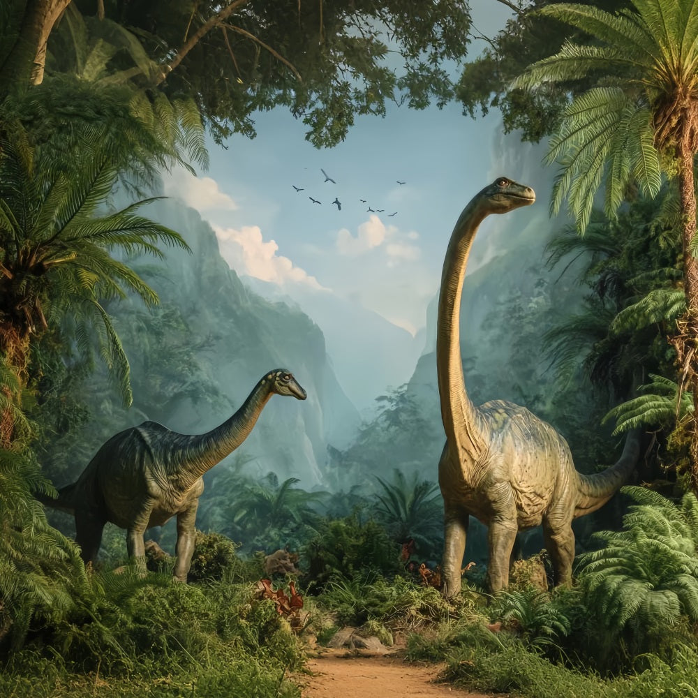 Regenwaldhintergrund Jurazeit Dinosaurier-Tal Wald-Fotohintergrund TWW59-130