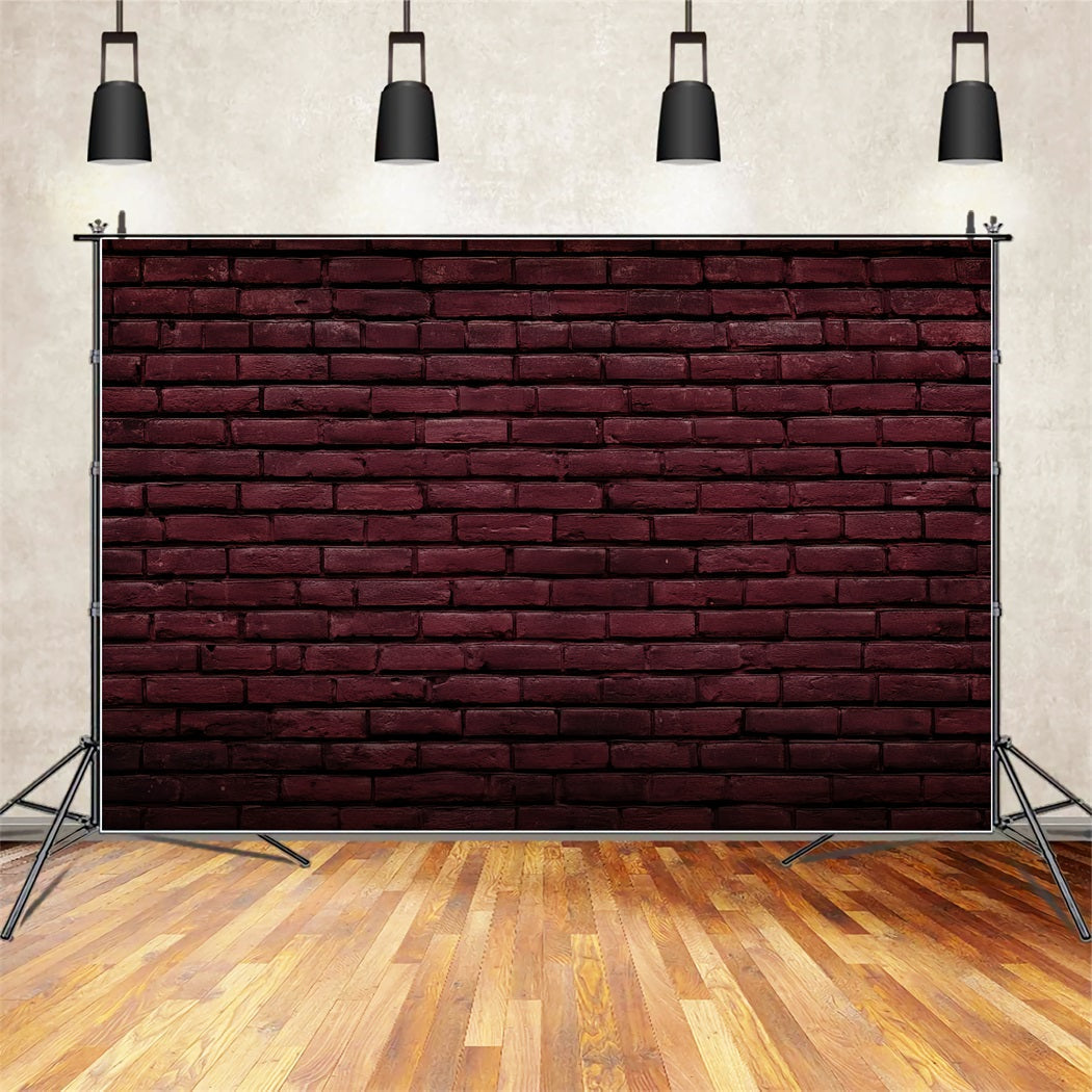 Ziegelstein-Fotohintergrund Tief burgunderrote Ziegelsteinstruktur Ziegelsteinwand-Studiohintergründe TWW59-176