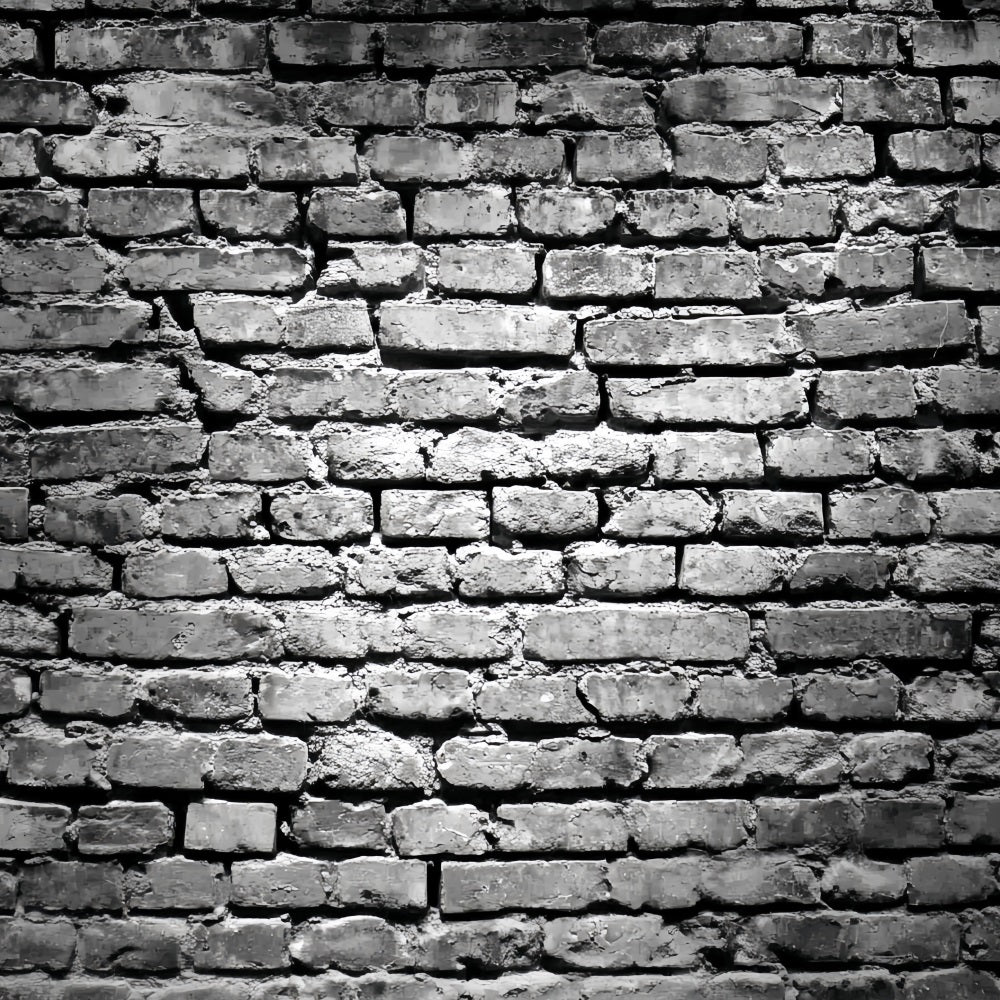 Schwarzer Backstein-Fotohintergrund Grunge Schwarz-Weißes Backsteinmuster Backstein-Fotohintergrund TWW59-178