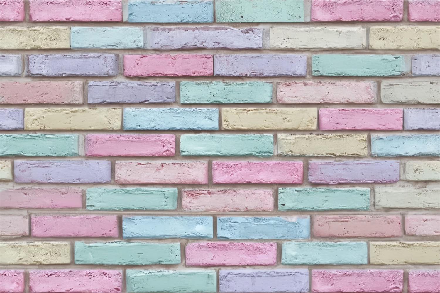 Ziegelstein-Fotohintergrund Pastellfarben Mehrfarbig gestrichene Wand Ziegelstein-Fotohintergrund TWW59-189