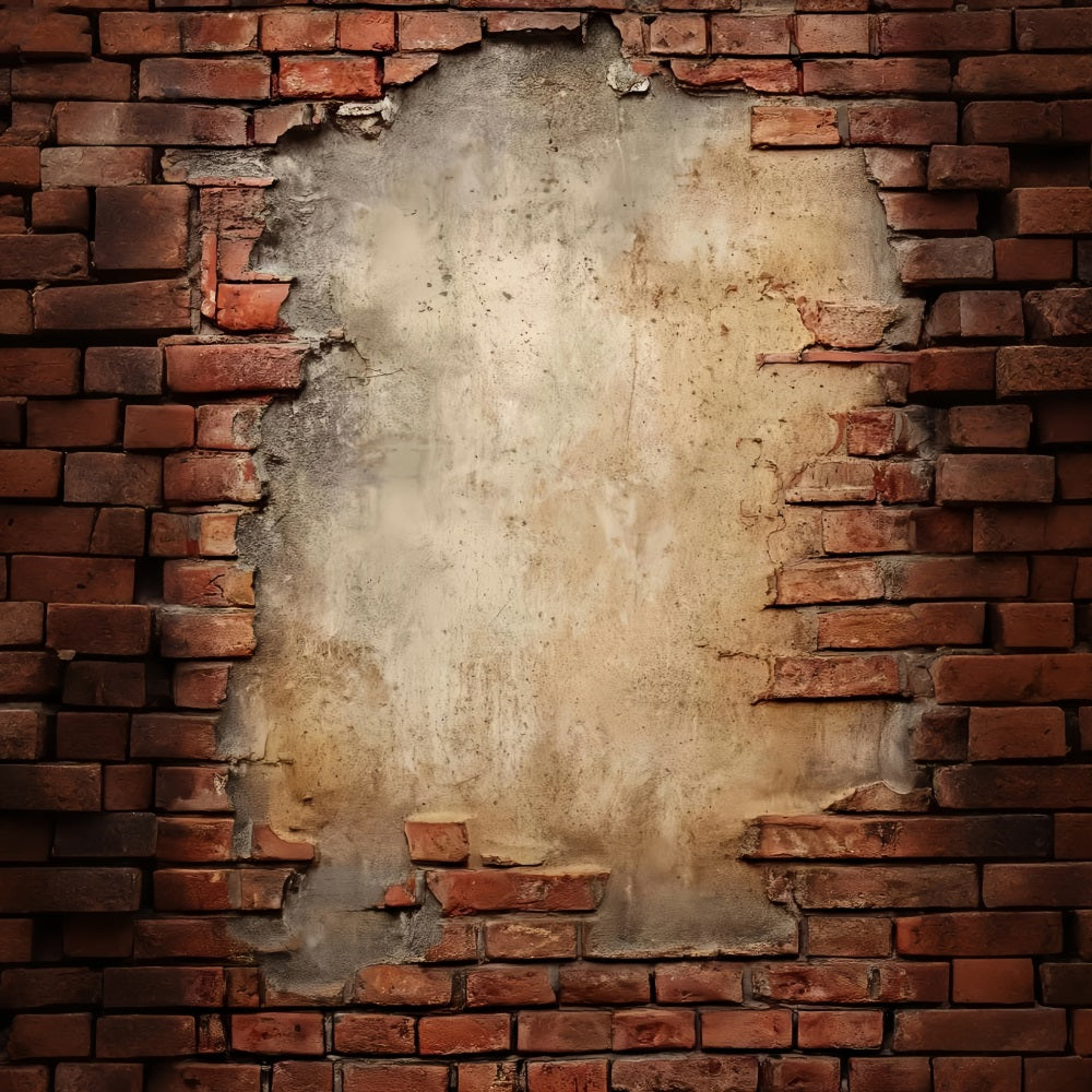 Ziegelhintergrund Fotografie Freiliegende rustikale Putzwand Ziegelhintergrund TWW59-193