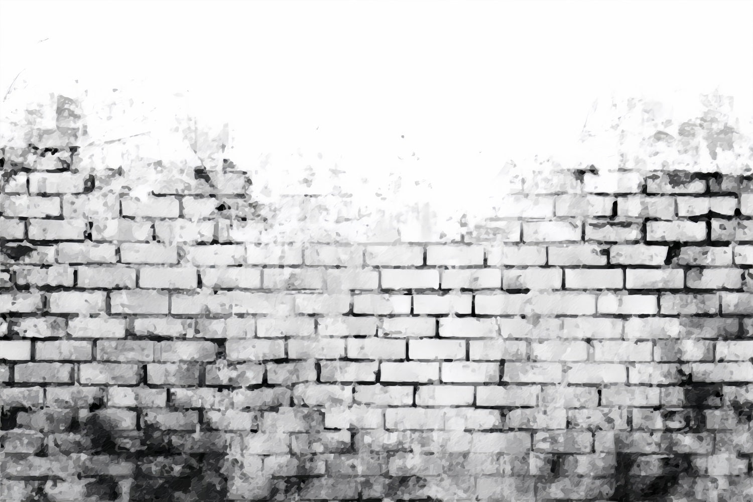 Ziegel-Fotografie-Fotohintergrund Schwarz-Weiß-Aquarellwand Ziegelhintergründe TWW59-196