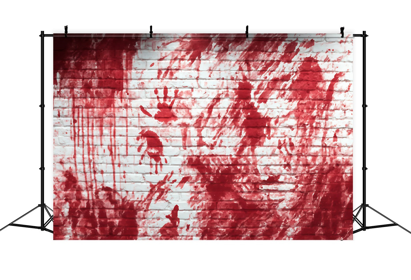 Backstein-Kulisse für Fotografie Blutiger Handabdruck Horror-Wand Backstein-Kulissen TWW59-204