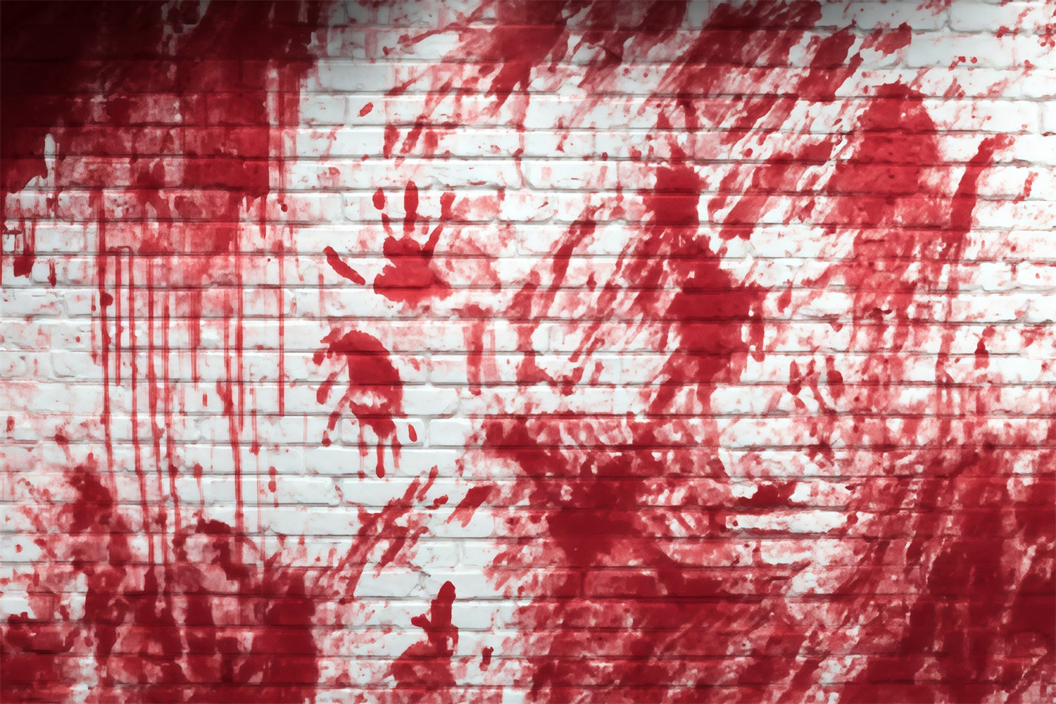 Backstein-Kulisse für Fotografie Blutiger Handabdruck Horror-Wand Backstein-Kulissen TWW59-204