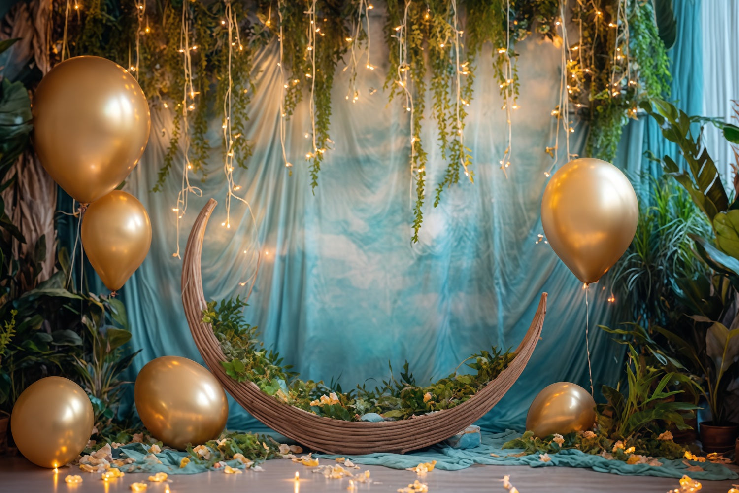 Cake Smash-Studiohintergründe Golden Moonlight Jungle Dream Cake Fotografie-Studiohintergründe TWW59-250
