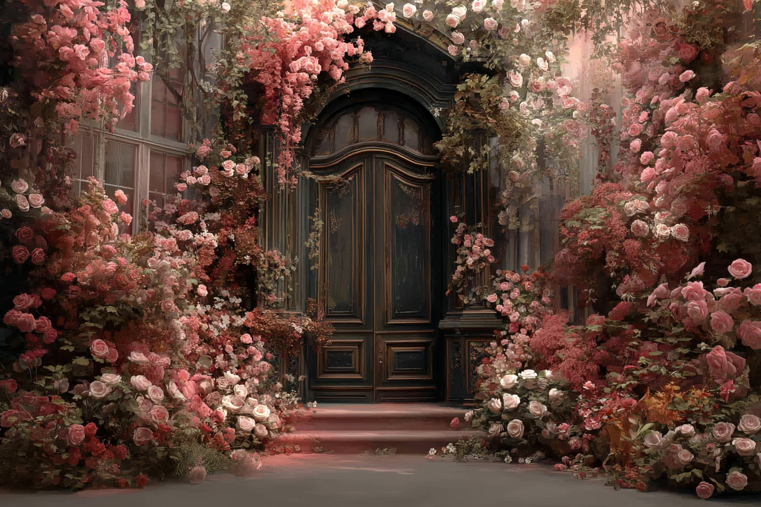 Hochzeits-Vintage-Romantic Garden Rose Doorway Bloom Hochzeitshintergrund-Ideen TWW59-37