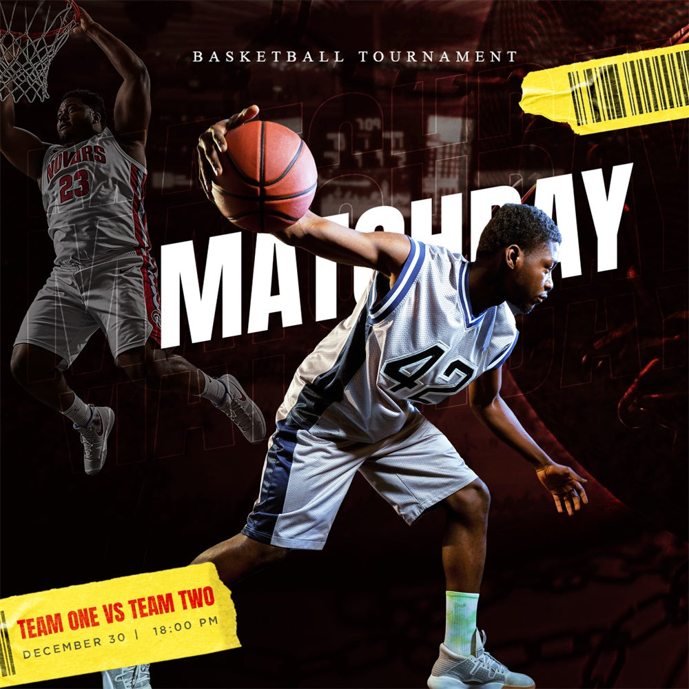 Basketball-Hintergrundkulissen Basketball Showdown Individuell gestaltete Sport-Hintergrundkulissen TWW6-12