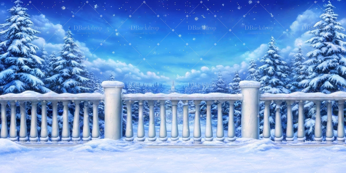 Tanzbühnenhintergrund „Winterterrasse“ Professionelle Bühnenhintergründe CSH59-T31