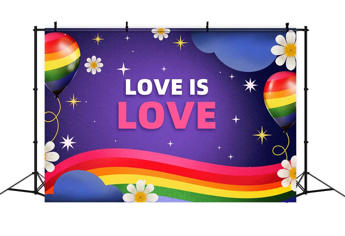 Pride Backdrops Liebe ist Liebe Regenbogen Ballon Backdrop XY2-56