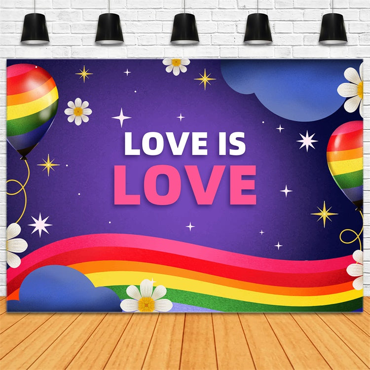 Pride Backdrops Liebe ist Liebe Regenbogen Ballon Backdrop XY2-56