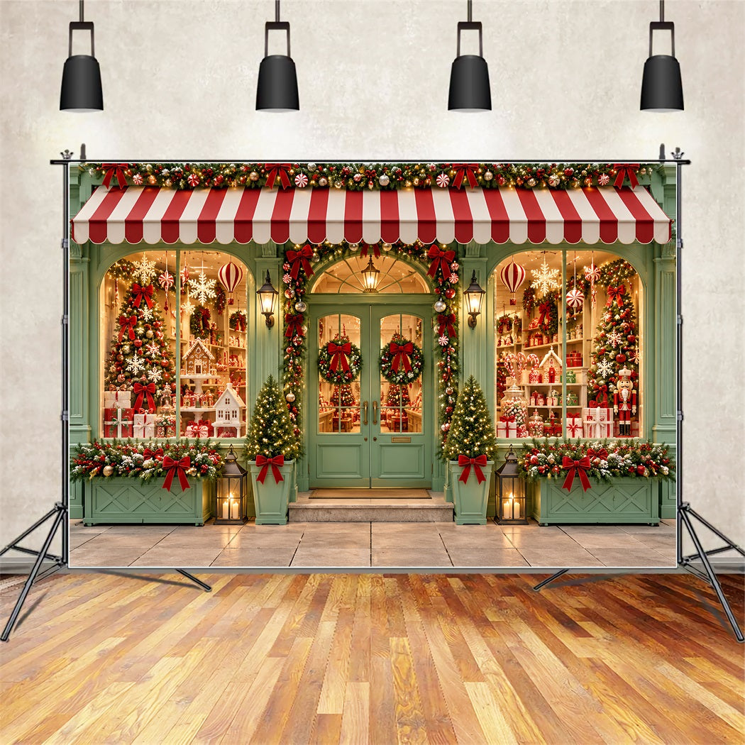 Weihnachtlicher Zuckerstangen-Hintergrund Mintgrüne Geschenkeboutique Frohe Weihnachten ZTT610-50
