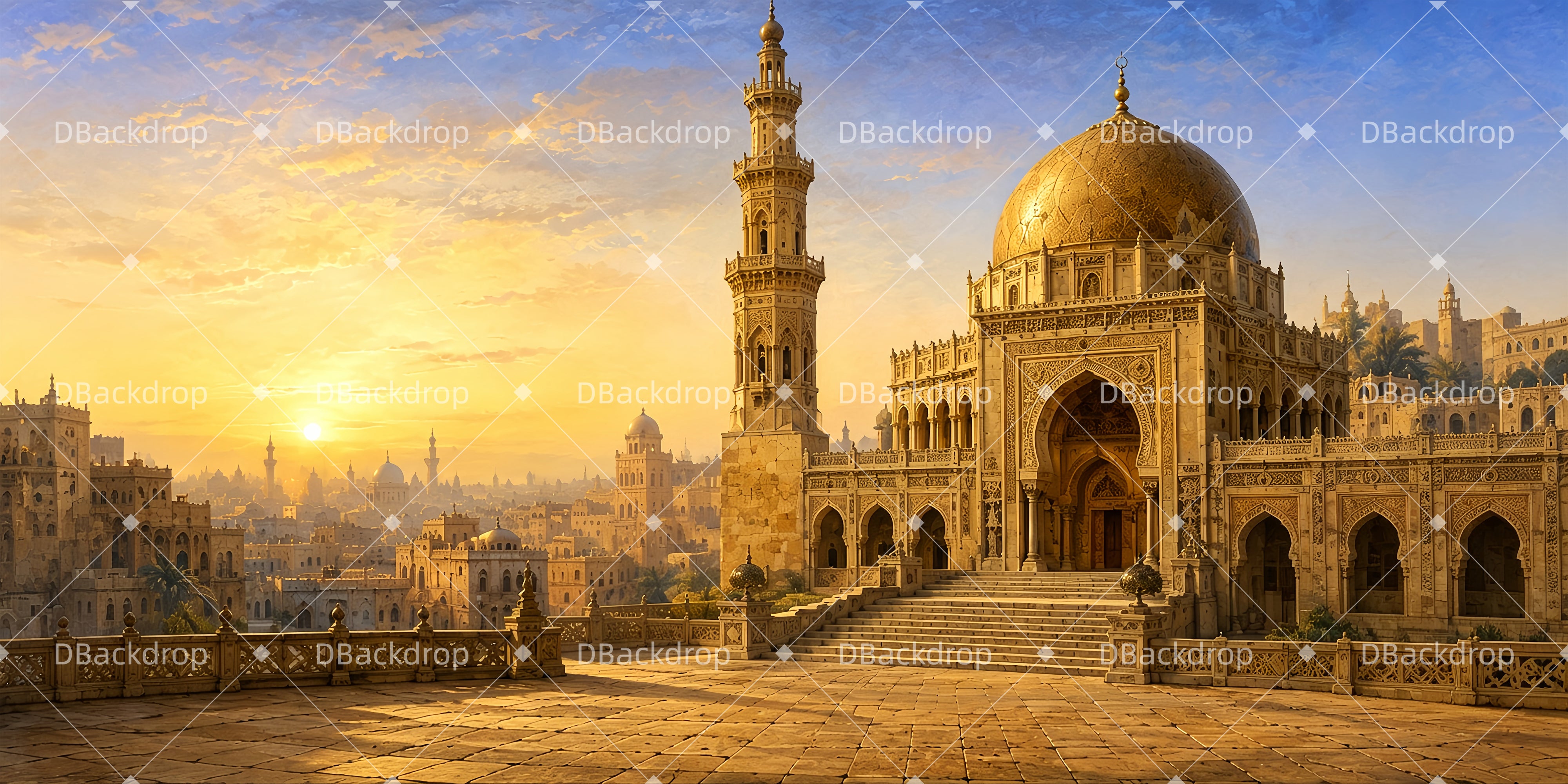 Bühnenkulissen Kulisse für Kinofilme Moschee zur Goldenen Stunde ZTT65-T38