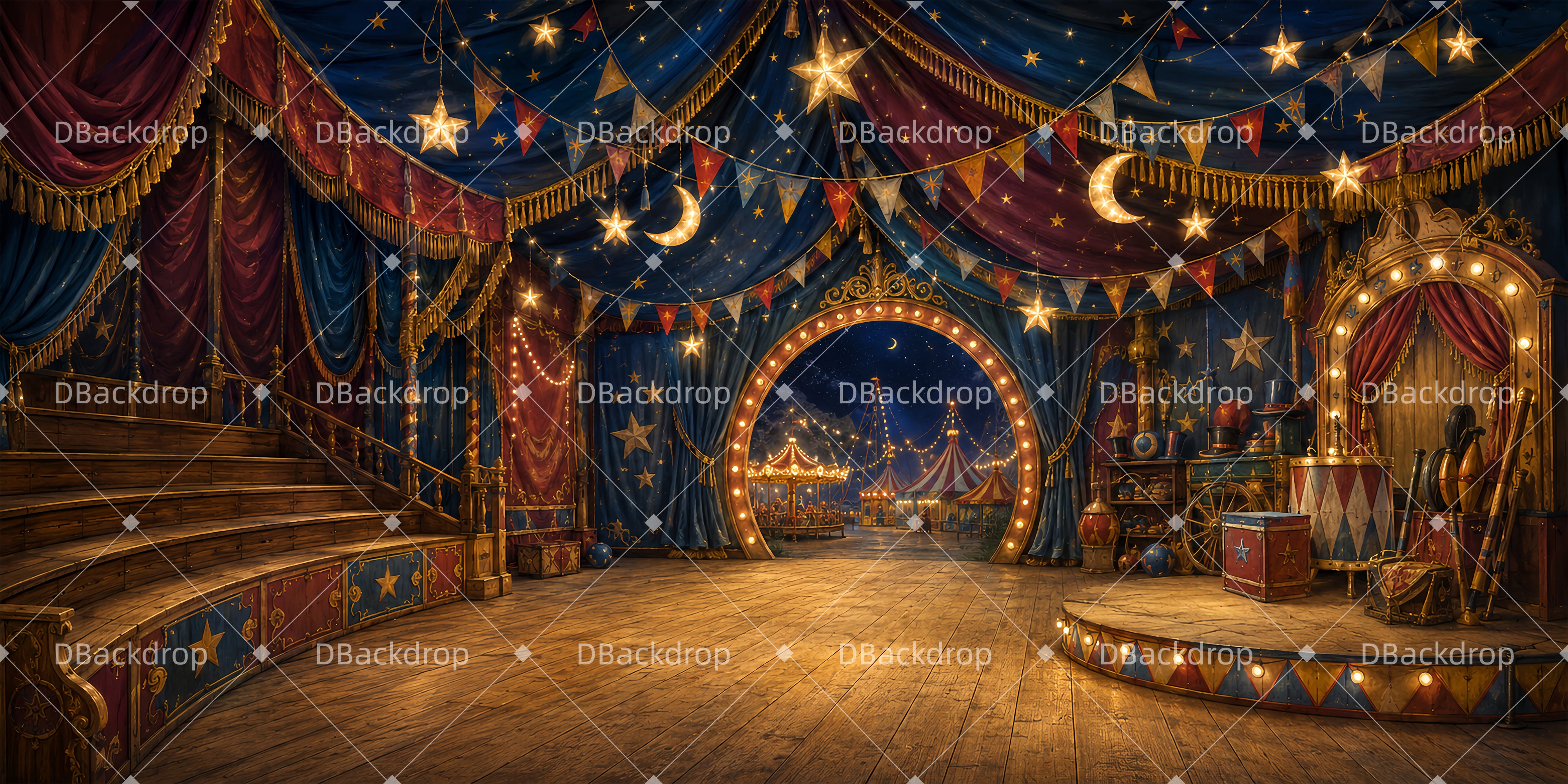 Magischer Zirkus Bühnenkulisse VBS Hintergrund ZTT65-T6