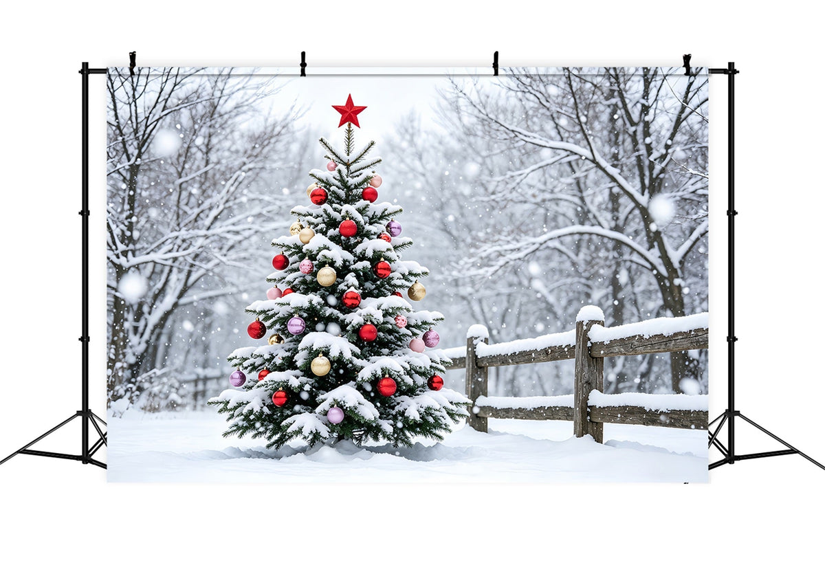 Weihnachtsschnee-Hintergrund Verschneite Waldbaumlandschaft Weihnachtliche Musselin-Hintergründe ZTT69-48