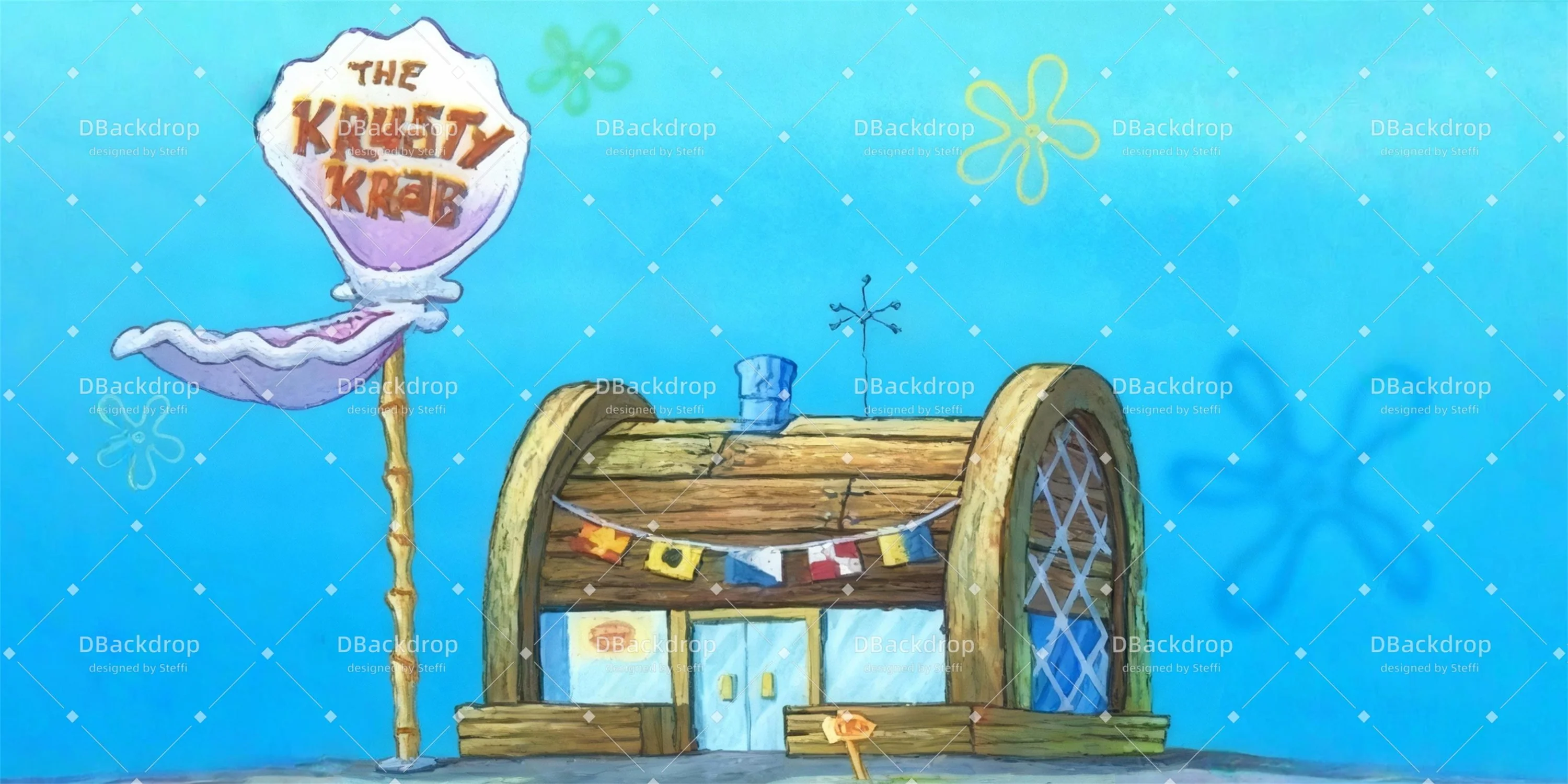 Theaterkulisse „Krusty Krab“ Kulissen für Theater CSH59-T82