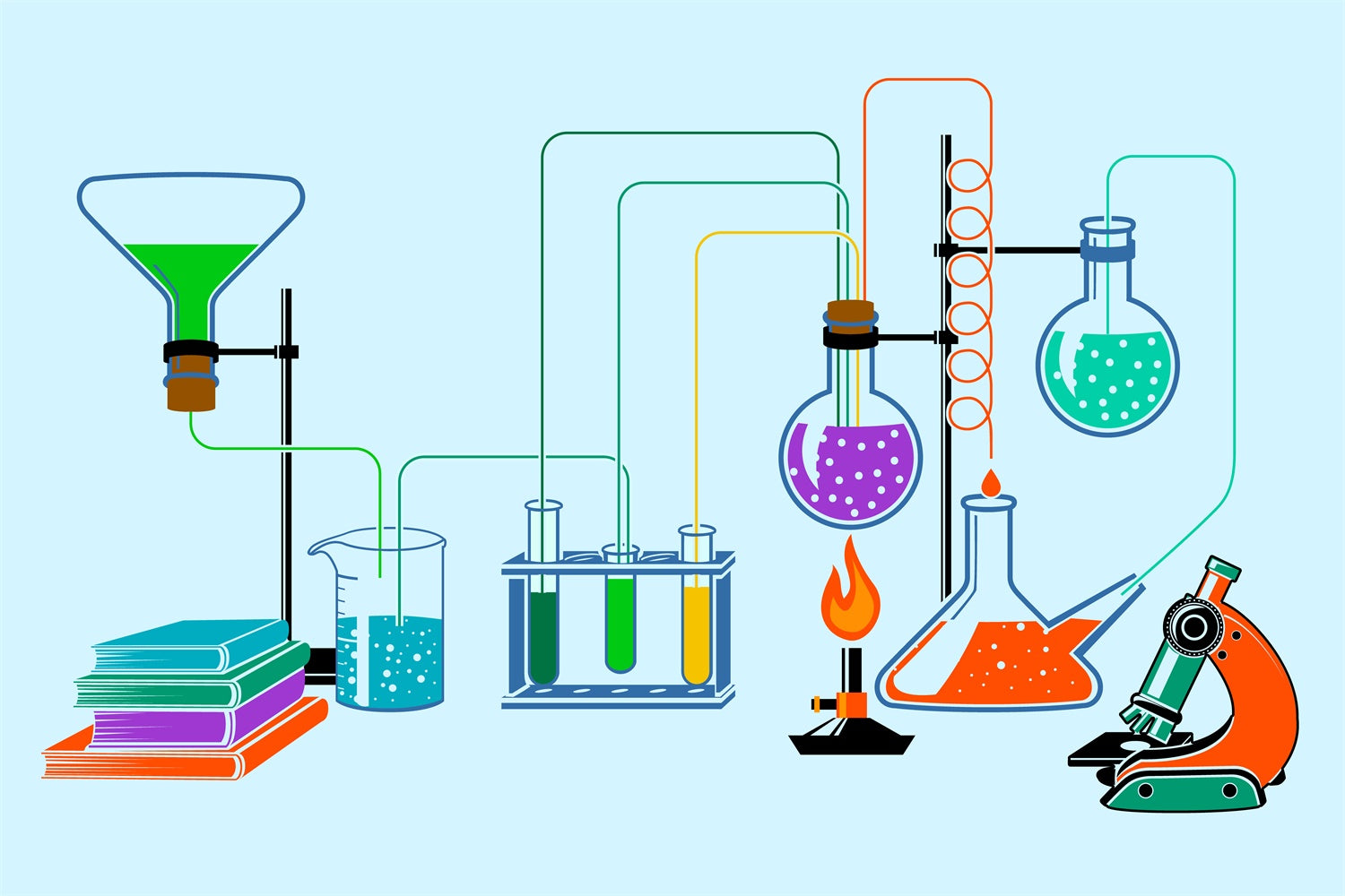 Zurück zu Schule Chemielabor Flaschen Hintergrund BRP7-60