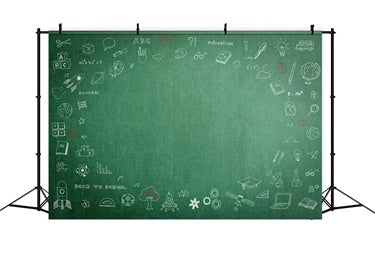 Back to School Wissenschaft Kreidetafel Fotografie Backdrop BRP7-17