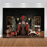 Weihnachtsbäume Raumdekoration Hintergrund für Fotografie G-1434