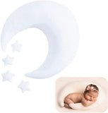 1+4pcs Neugeborenes Baby Fotografie Prop Hintergrund Crescent Moon Star Plüsch Kissen Set