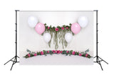 Blumenballons Hintergrund für Geburtstags-Babyparty Entworfen von Beth