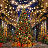 Weihnachtsbaum-Neujahrsfeier-Hintergrund D1000