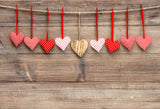 Love Heart Wood Wall Valentine Backdrop