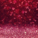 Rosa Shinny Hearts Valentinstag Hintergrund D1032