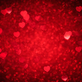 Bokeh Roter Liebes-Herz-Valentinstag-Hintergrund D1040